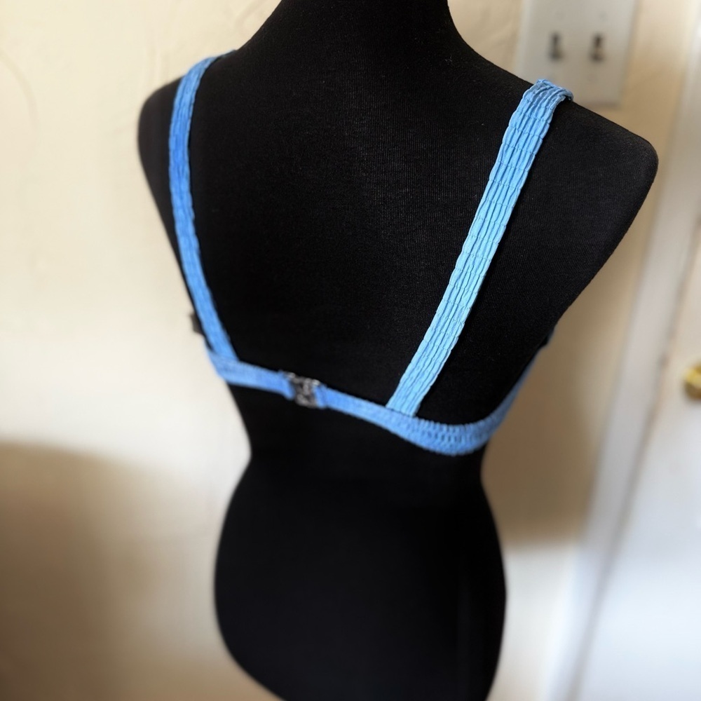 ❤️NEW Nasty Gal Blue Aqua Underwire Bikini Top in Blue Sz 8 Summer Beach - Picture 4 of 7